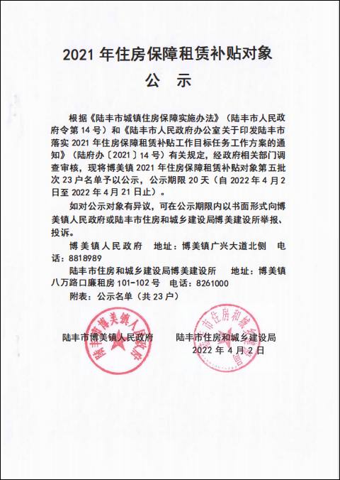 2021年住房保障租賃補貼對象公示博美鎮(zhèn)第五批.png