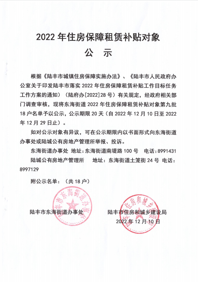 2022年度保障房租賃補(bǔ)貼對象公示（東海18戶）第九批.png